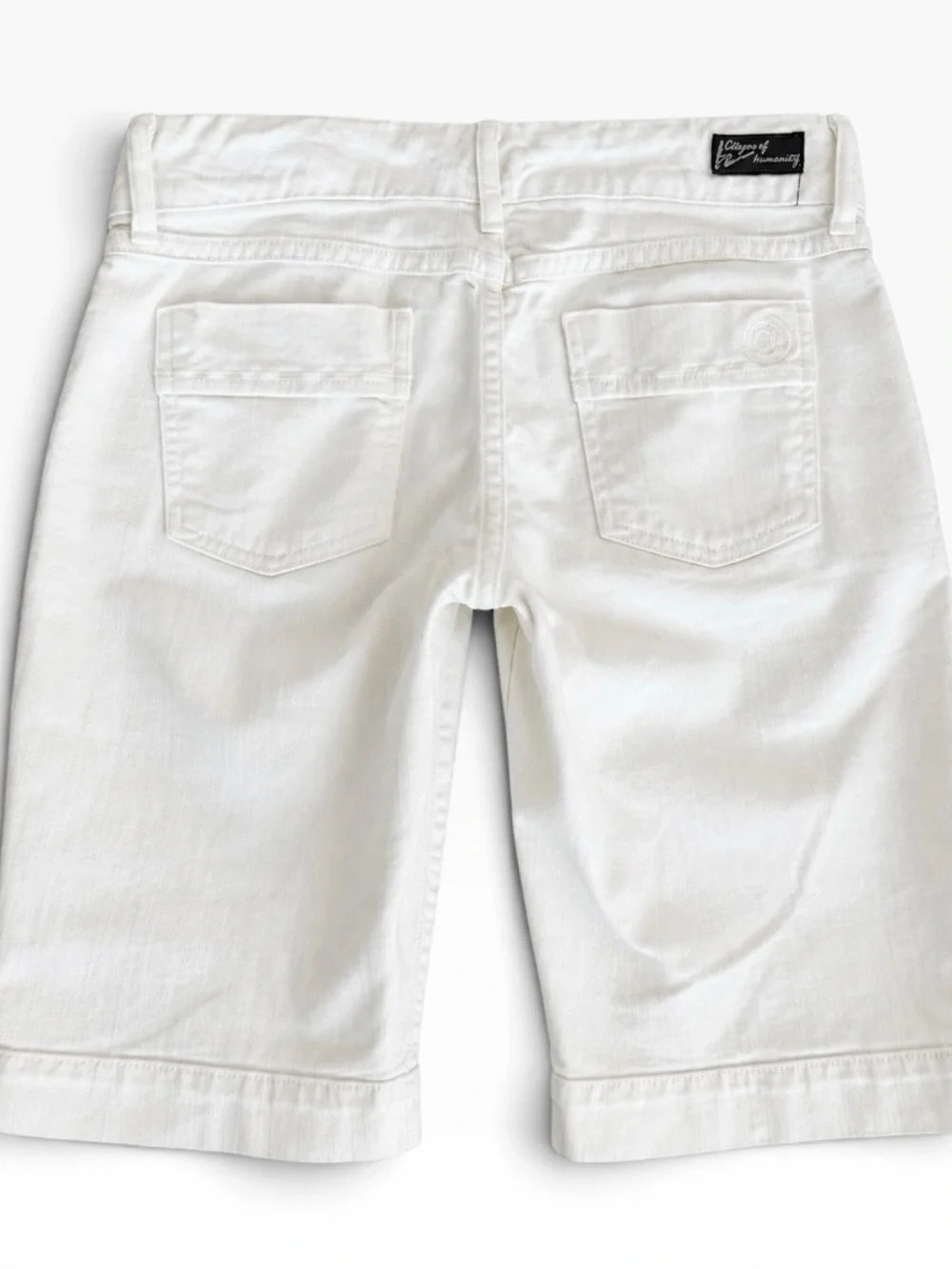 Citizens of Humanity White Stretch Bermuda Shorts 25 USA